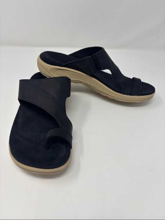 Merrell Shoes - Merrell Black Slide Sandals with Tan Sole 7